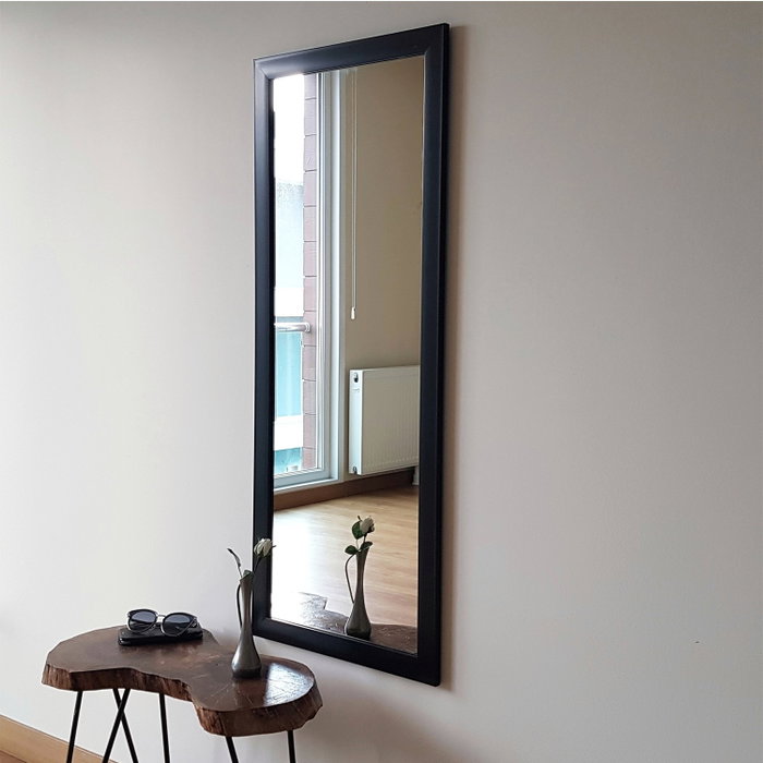 Hanah Home Espejo A203 Marco Laminado Negro 40x105 cm